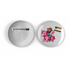 25mm Round Metal Badge - Unicorn rider - 53