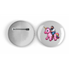 25mm Round Metal Badge - Unicorn rider - 59
