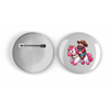 25mm Round Metal Badge - Unicorn rider - 60