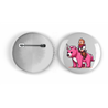 25mm Round Metal Badge - Unicorn rider - 7