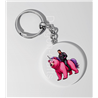 35mm Round Keyring - Unicorn rider - 10