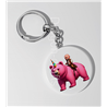 35mm Round Keyring - Unicorn rider - 14