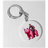 35mm Round Keyring - Unicorn rider - 15