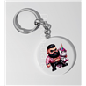 35mm Round Keyring - Unicorn rider - 17