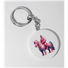 35mm Round Keyring - Unicorn rider - 18