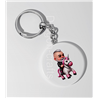 35mm Round Keyring - Unicorn rider - 19