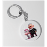 35mm Round Keyring - Unicorn rider - 2