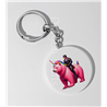 35mm Round Keyring - Unicorn rider - 24