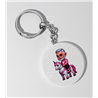 35mm Round Keyring - Unicorn rider - 3