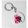 35mm Round Keyring - Unicorn rider - 30