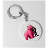 35mm Round Keyring - Unicorn rider - 32