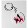 35mm Round Keyring - Unicorn rider - 34