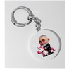 35mm Round Keyring - Unicorn rider - 42