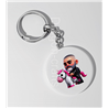 35mm Round Keyring - Unicorn rider - 44