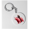 35mm Round Keyring - Unicorn rider - 50