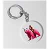 35mm Round Keyring - Unicorn rider - 51