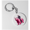 35mm Round Keyring - Unicorn rider - 52