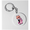 35mm Round Keyring - Unicorn rider - 54