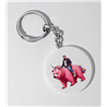 35mm Round Keyring - Unicorn rider - 6