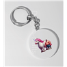35mm Round Keyring - Unicorn rider - 61