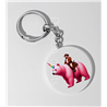 35mm Round Keyring - Unicorn rider - 9