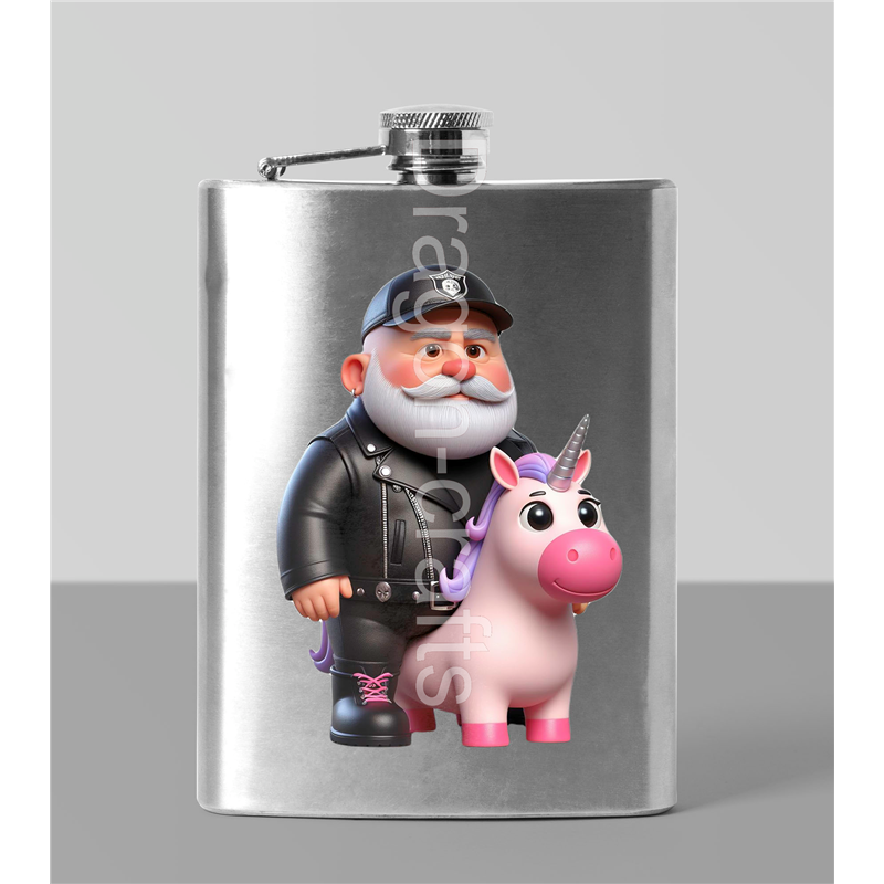 8oz Hip Flask - Unicorn rider - 13 8oz Hip Flask - Unicorn rider - 13