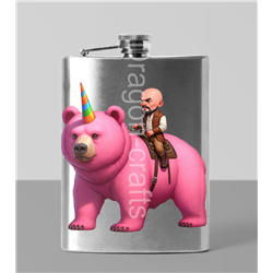 8oz Hip Flask - Unicorn rider - 14