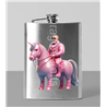 8oz Hip Flask - Unicorn rider - 18