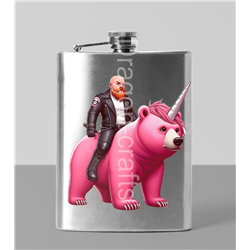 8oz Hip Flask - Unicorn rider - 22