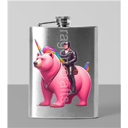 8oz Hip Flask - Unicorn rider - 24