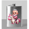 8oz Hip Flask - Unicorn rider - 29