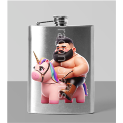 8oz Hip Flask - Unicorn rider - 40