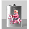8oz Hip Flask - Unicorn rider - 43