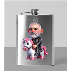 8oz Hip Flask - Unicorn rider - 55