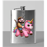 8oz Hip Flask - Unicorn rider - 57
