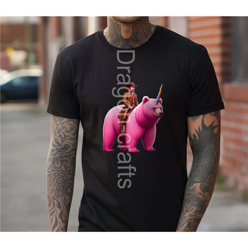 Big and Tall T-Shirt - Unicorn rider - 1 Big and Tall T-Shirt - Unicorn rider - 1