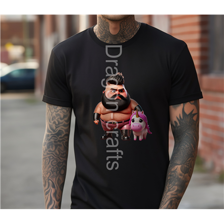 Big and Tall T-Shirt - Unicorn rider - 33
