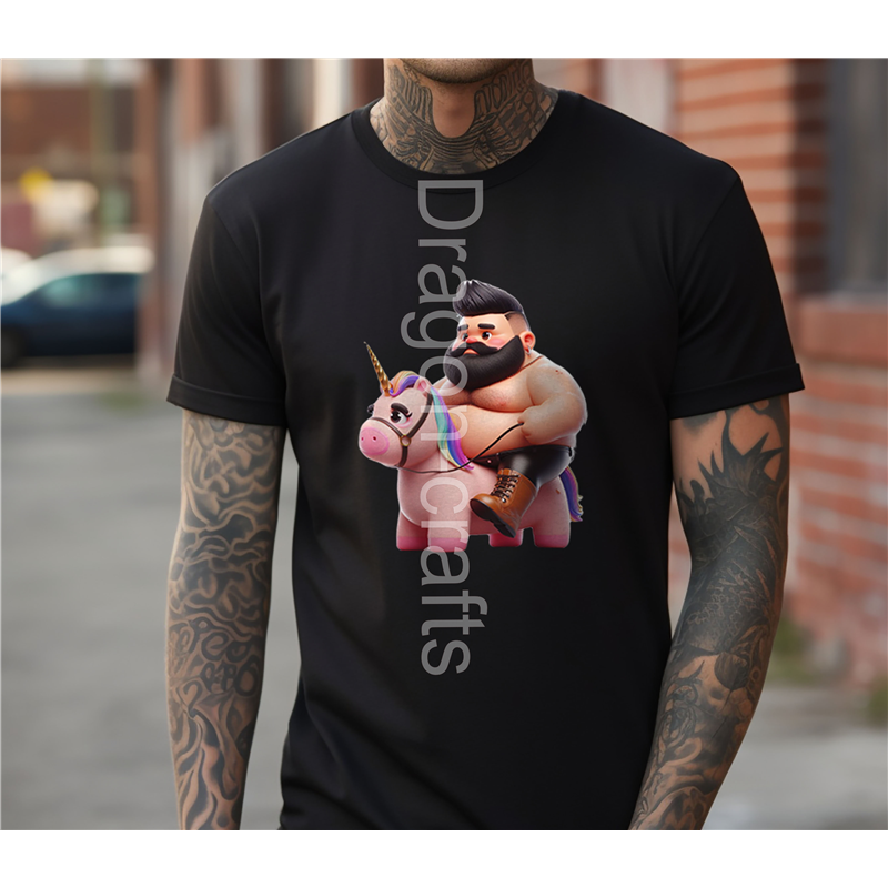 Big and Tall T-Shirt - Unicorn rider - 40