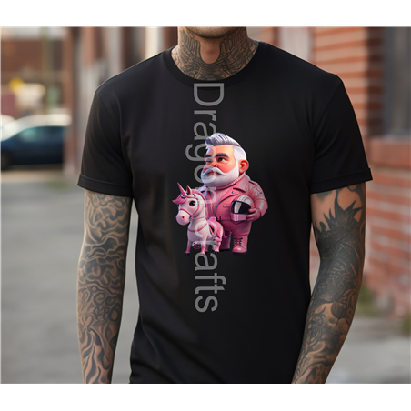 Big and Tall T-Shirt - Unicorn rider - 48