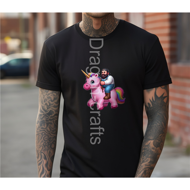 Big and Tall T-Shirt - Unicorn rider - 59