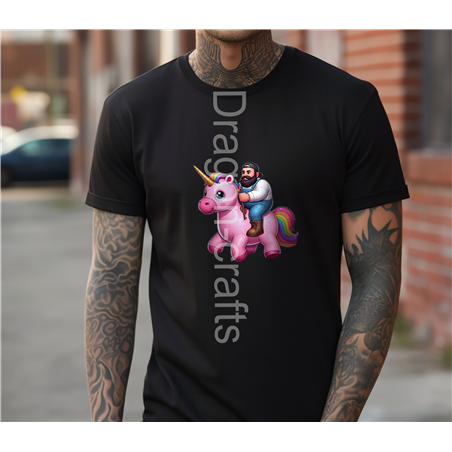 Big and Tall T-Shirt - Unicorn rider - 59
