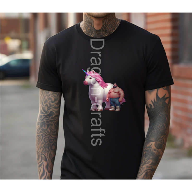 Big and Tall T-Shirt - Unicorn rider - 61 Big and Tall T-Shirt - Unicorn rider - 61