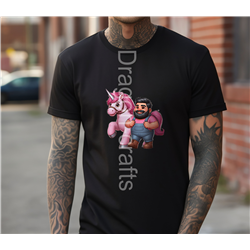 Big and Tall T-Shirt - Unicorn rider - 65