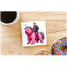 CERAMIC TILE COASTER/ TRIVET - Unicorn rider - 10