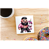 CERAMIC TILE COASTER/ TRIVET - Unicorn rider - 17