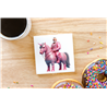 CERAMIC TILE COASTER/ TRIVET - Unicorn rider - 18