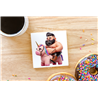 CERAMIC TILE COASTER/ TRIVET - Unicorn rider - 40