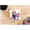 CERAMIC TILE COASTER/ TRIVET - Unicorn rider - 41