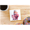 CERAMIC TILE COASTER/ TRIVET - Unicorn rider - 48