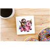 CERAMIC TILE COASTER/ TRIVET - Unicorn rider - 57
